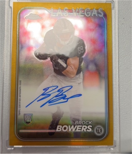 2024 Topps Chrome #RA-BBO Brock Bowers Rookie Autographs — front