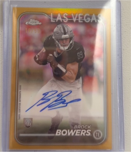 2024 Topps Chrome Rookie Autographs #RA-BBO Brock Bowers — front