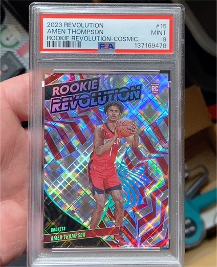 2023 Panini Revolution #15 Amen Thompson Rookie Revolution-Cosmic — front