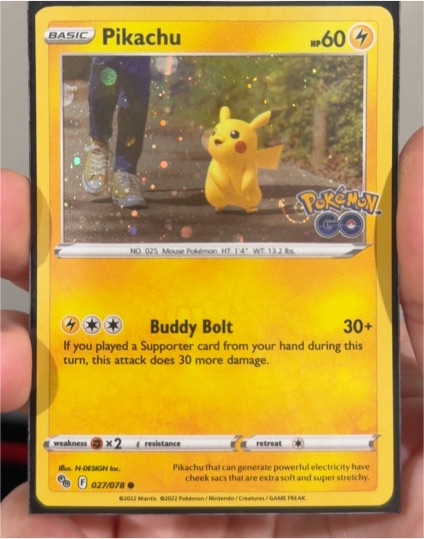 2022 Pokémon GO #027 Pikachu — front