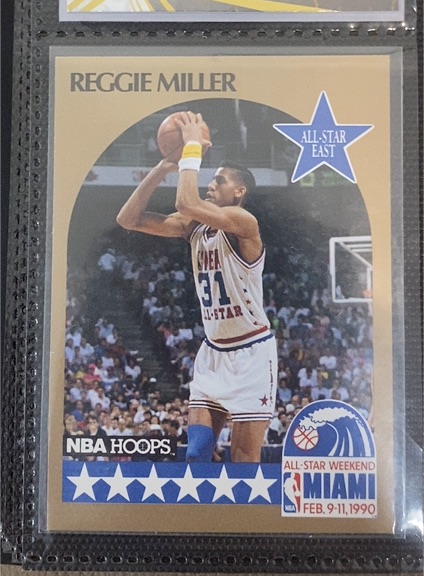 1990-91 NBA Hoops #7 Reggie Miller — front