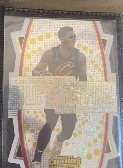 2023-24 Panini Contenders #2 Donovan Mitchell Superstar Die-Cuts — front
