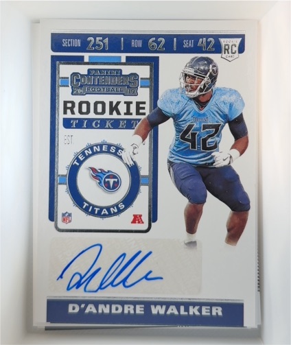 2019 Panini Contenders #251 D'Andre Walker Rookie Ticket — front