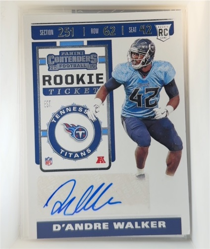 2019 Panini Contenders #195 D'Andre Walker Rookie Ticket — front