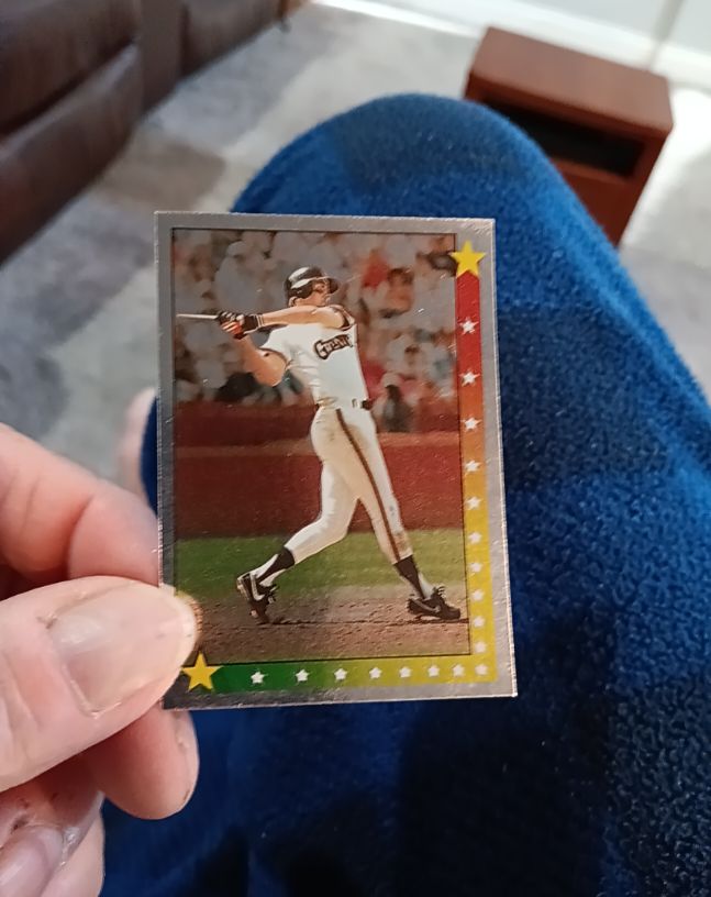 1990 Topps Super Star Stickers Will Clark — front