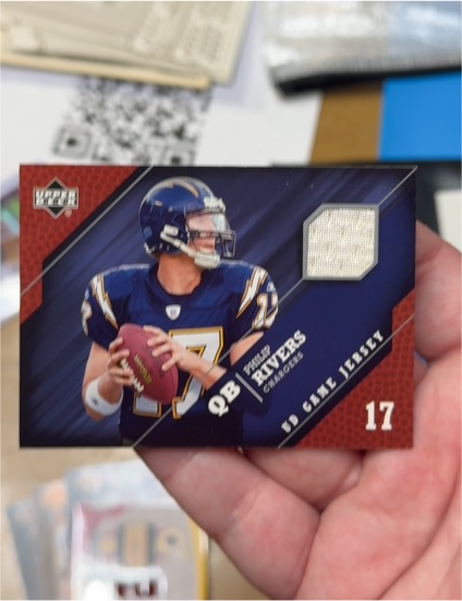 2005 Upper Deck UD Game Jersey #GJ-PR Philip Rivers — front