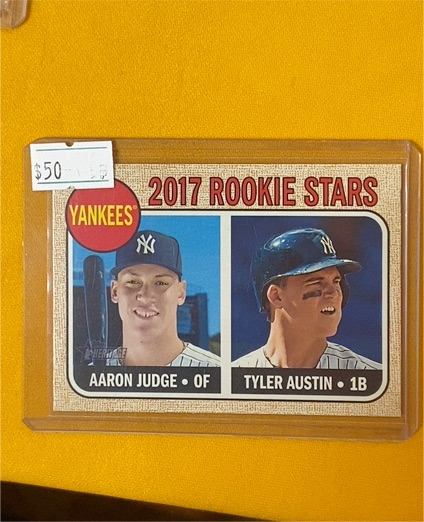 2017 Topps Heritage #214 Aaron Judge Tyler Austin Rookie Stars — front