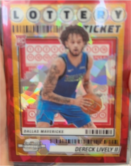 2023-24 Panini Contenders Optic #1 Dereck Lively II Lottery Ticket — front