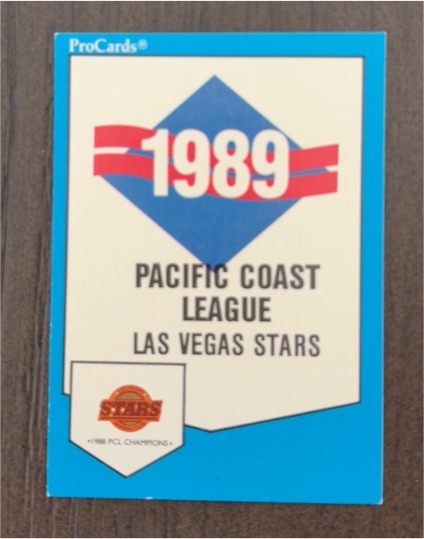 1989 ProCards #29 Las Vegas Stars — front