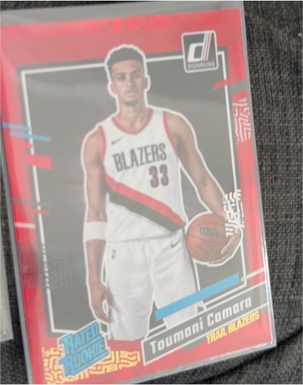 2023-24 Donruss #245 Toumani Camara Rated Rookie Portland Trail Blazers — front