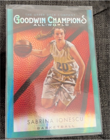 2021 Upper Deck Goodwin Champions #GB-7 Sabrina Ionescu All-World Basketball — front