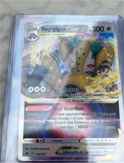2023 Pokémon Crown Zenith #114 Regigigas Vstar — front