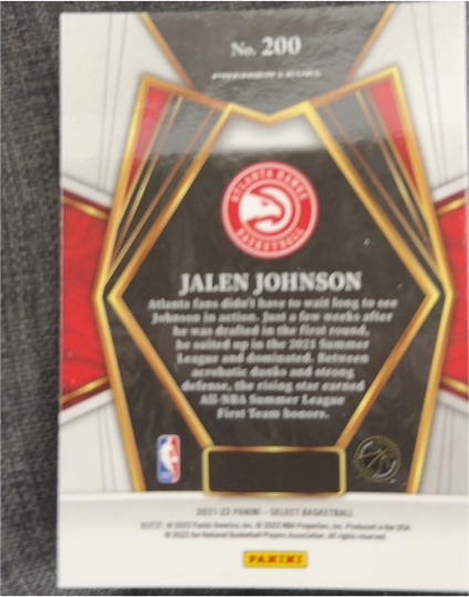 2021-22 Panini Select #200 Jalen Johnson — front