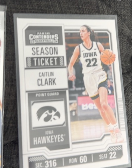 2024 Panini Caitlin Clark Collection Contenders Season Ticket #CC3 Caitlin Clark — front