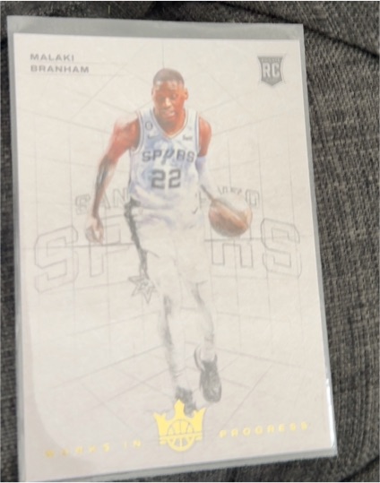 2022-23 Panini Court Kings #14 Malaki Branham Works in Progress Rookie — front