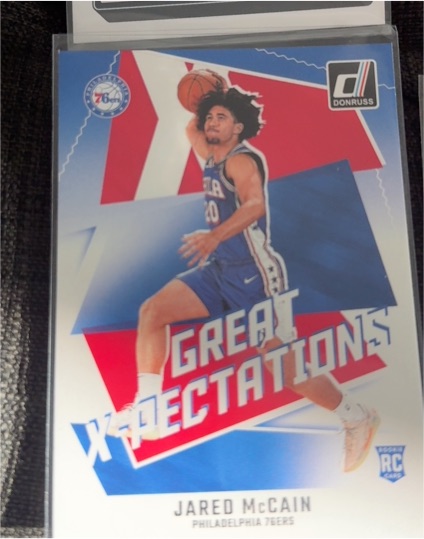 2024-25 Panini Donruss #5 Jared McCain Great X-Pectations Rookie Card — front