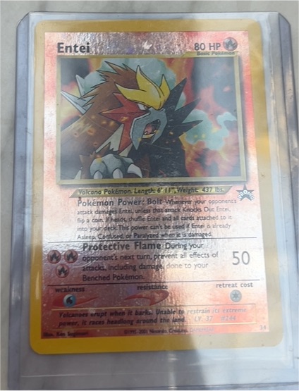 2001 Pokémon Black Star Promo #34 Entei — front