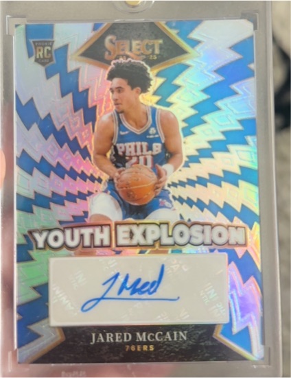 2024-25 Panini Select #YE-JAR Jared McCain Youth Explosion Signatures Rookie Card — front