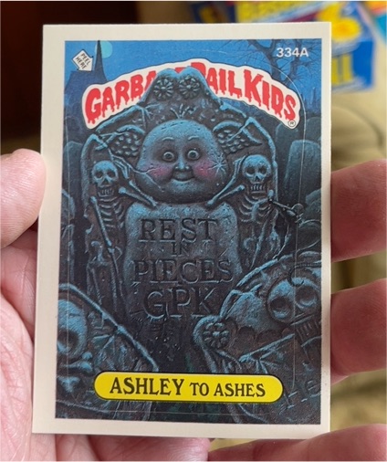 1987 Topps Garbage Pail Kids Series 8 #334A Ashley to Ashes — front