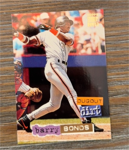 1994 Topps Stadium Club Dugout Dirt #6 Barry Bonds — front