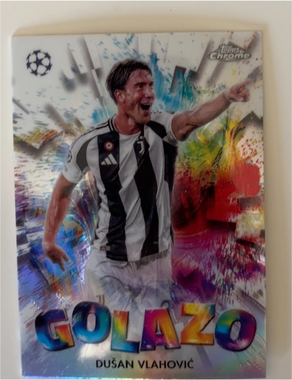 2024-25 Topps Chrome UEFA Club Competitions #GZ-28 Dušan Vlahović Golazo — front