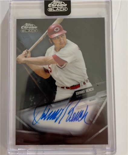 2021 Topps Chrome Black #CBA-JB Johnny Bench — front