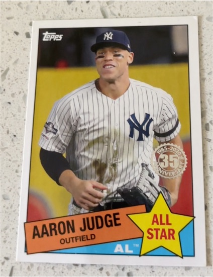 2020 Topps #85AS-2 Aaron Judge 1985 Topps Baseball 35th Anniversary All-Stars — front
