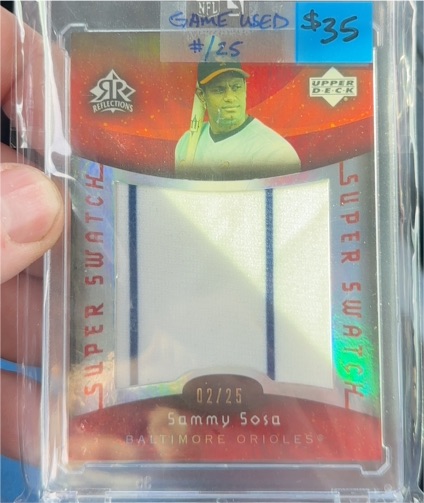 2005 Upper Deck Reflections Super Swatch #02 Sammy Sosa — front