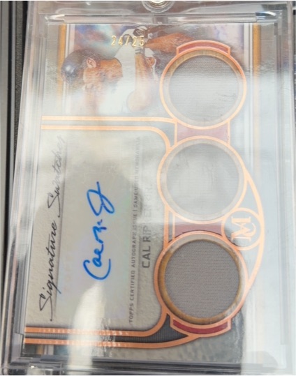 2023 Topps Museum Collection Signature Swatches Cal Ripken Jr. — front