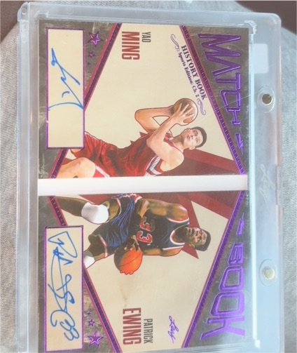 2025 Leaf History Book Match Book Yao Ming & Patrick Ewing — front