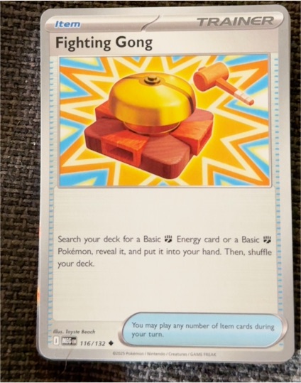 2025 Pokemon Mega Evolution #116 Fighting Gong — front