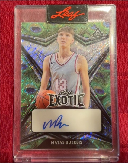 2022 Leaf Exotic #BA-MB1 Matas Buzelis — front