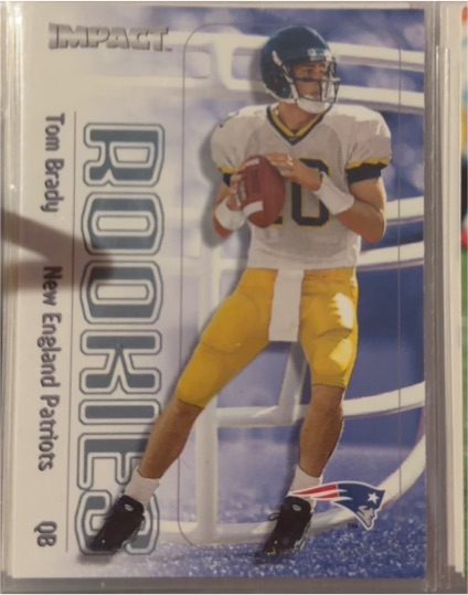 2000 Skybox Impact #27 Tom Brady Rookie Card — front
