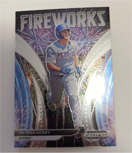 2021 Panini Prizm Draft Picks #F-NH Nathan Hickey Fireworks — front
