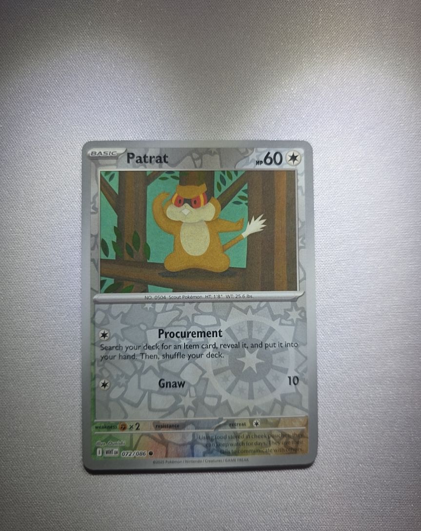 2025 Pokémon SV: White Flare #072 Patrat — front