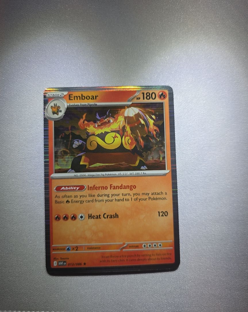 2025 Pokemon Scarlet & Violet #013 Emboar — front