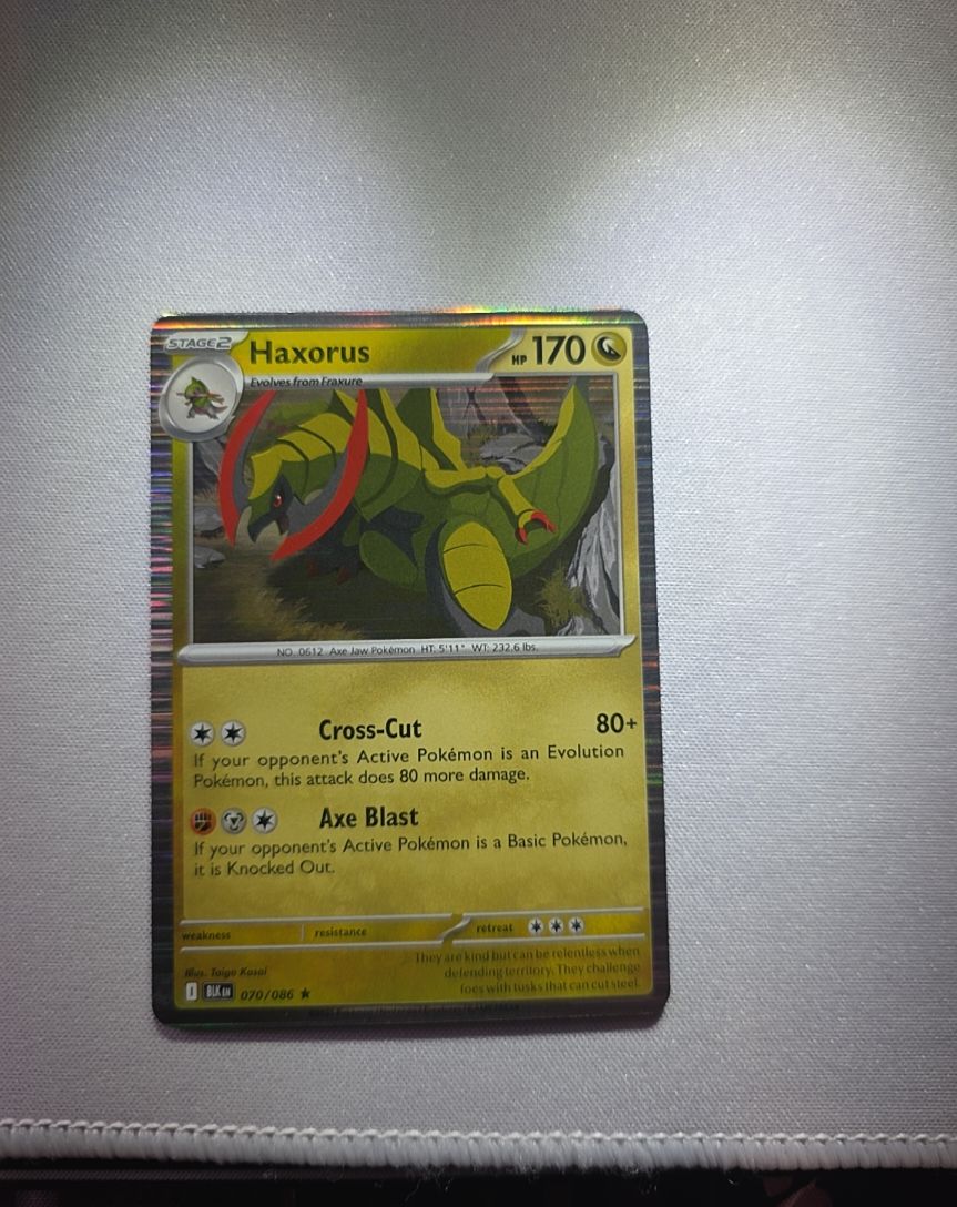 2025 Pokémon SV: Black Bolt #070 Haxorus — front