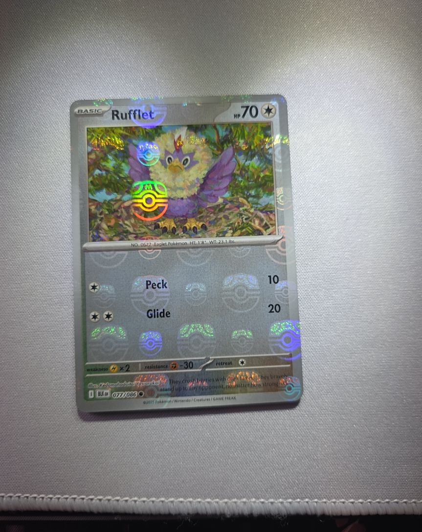2015 Pokémon SV Black Bolt #077 Rufflet — front