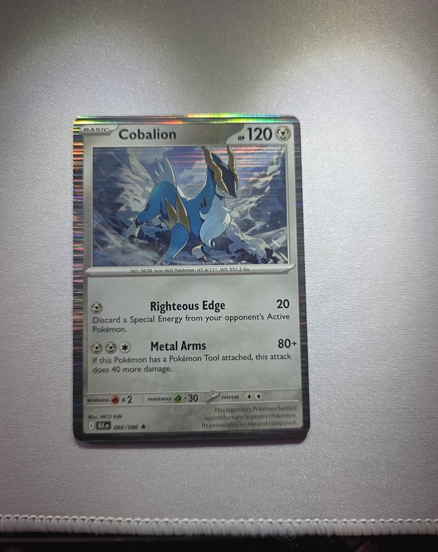 2025 Pokémon TCG Scarlet & Violet Black Bolt #066 Cobalion — front