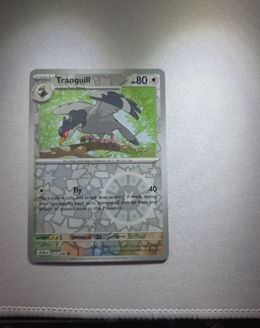 2025 Pokemon Scarlet & Violet #072 Tranquill — front