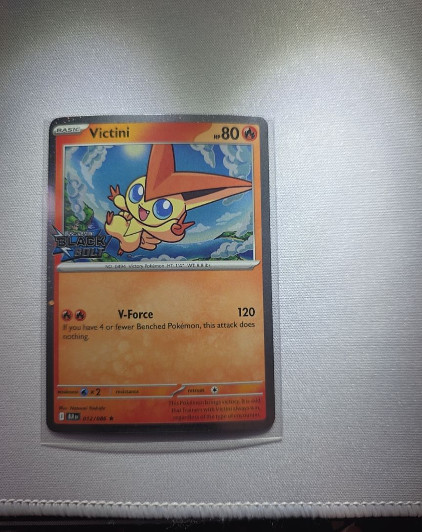 2025 Pokémon TCG Black Bolt #012 Victini — front