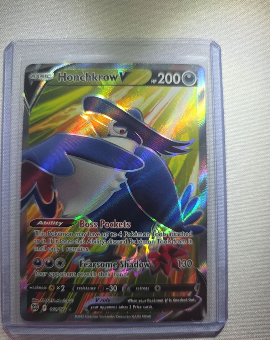 2022 Pokémon TCG Brilliant Stars #161 Honchkrow V — front