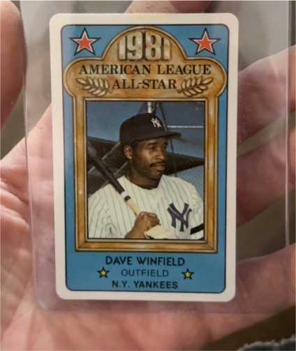 1981 Perma-Graphics All-Star Dave Winfield — front