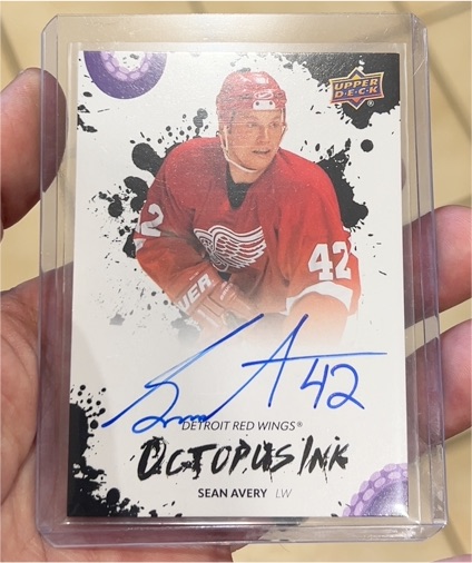 2025-26 Upper Deck Detroit Red Wings Centennial Octopus Ink #OI-SA Sean Avery — front