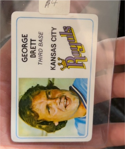 1981 Perma-Graphics Superstar Credit Cards #003 George Brett — front