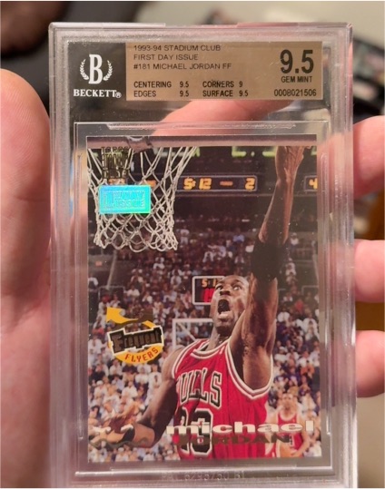 1993-94 Stadium Club Frequent Flyers #181 Michael Jordan — front
