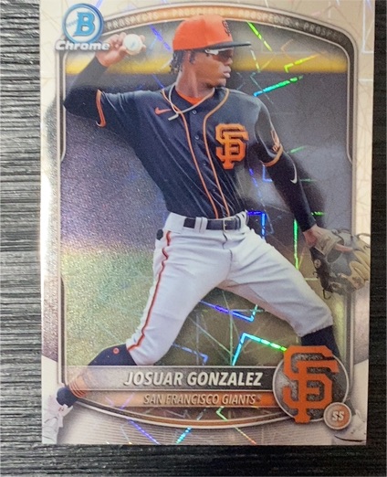 2025 Bowman Chrome #BDC-182 Josuar Gonzalez — front