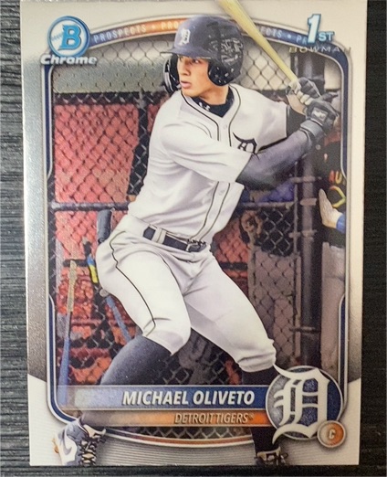 2025 Bowman Draft #BDC-156 Michael Oliveto Chrome — front