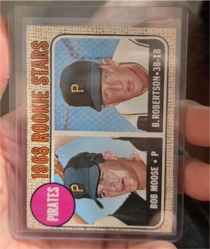 1968 Topps #36 Pirates 1968 Rookie Stars (Bob Moose / Bob Robertson) — front