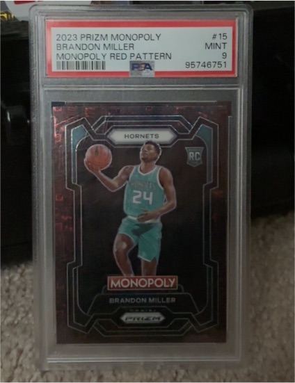2023-24 Panini Prizm Monopoly #15 Brandon Miller — front